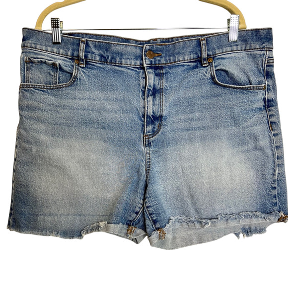 Loft Made and Loved Womens Cutoff Denim Shorts Size 16 33 Medium Wash Jorts - Picture 1 of 5